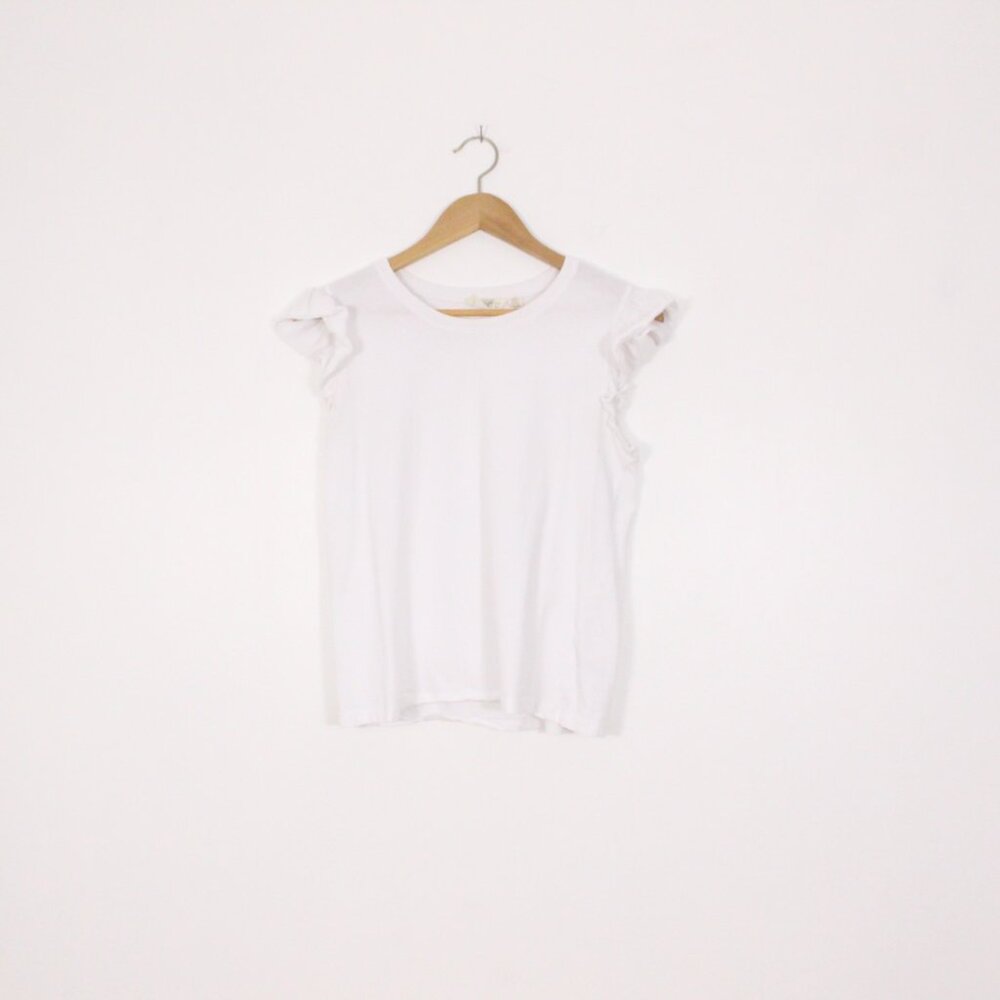 *Retrod White Ruffle Sleeve Blouse - Picture 4 of 8